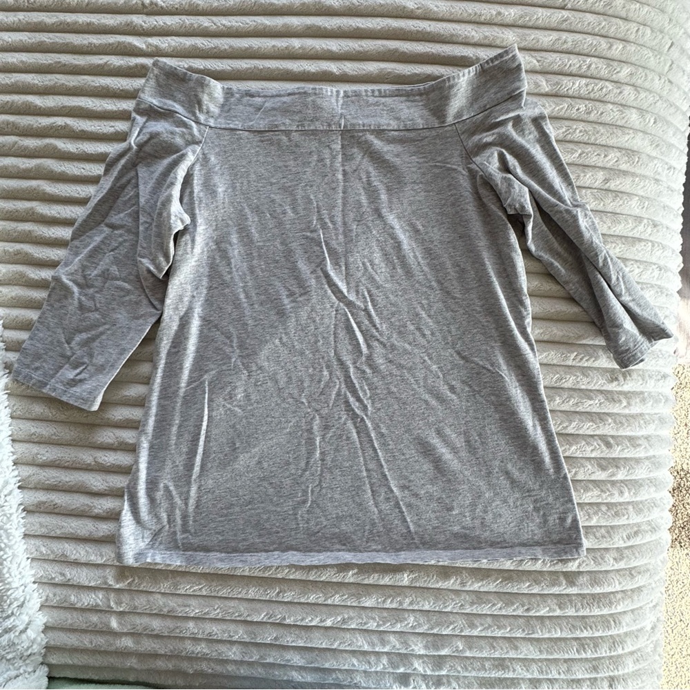 LOFT Heather Gray Casual Top